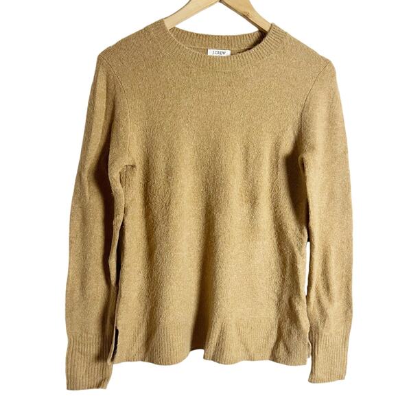 J.Crew Tan Crewneck Long Sleeve Sweater in Extra Soft Yarn Size XS - Picture 4 of 11